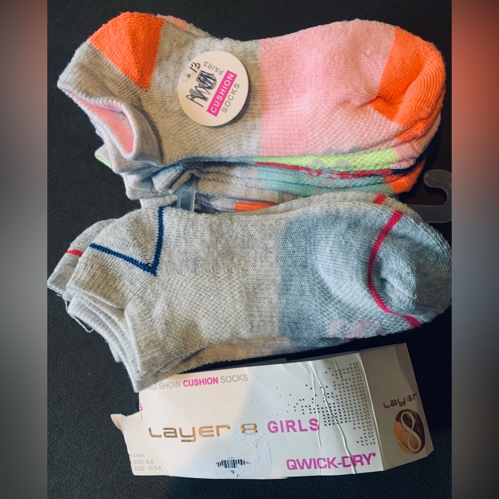 DONATED- NEW!! Girls Socks 13 Pairs